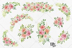 Watercolor Flower Clip Art - Elise Product Image 2