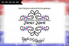 3 Swirly split border cutting files, split monogram svg Product Image 2