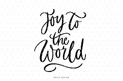 Joy to the world SVG hand-lettered quote Product Image 1