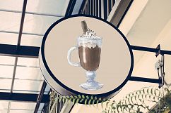 Watercolor Christmas coffee Product Image 4