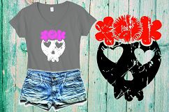 Halloween svg, skull svg, girl skeleton, skeleton face 369SV Product Image 1