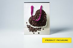 Love Coffee Heart Shape Bowl of Fresh Coffee Beans Product Image 2