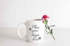 Coffee mug mock up white mug pink mockup 11oz cup mockups Product Image 1