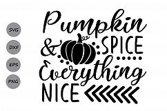 Pumpkin spice and everything nice SVG, Thanksgiving Svg. Product Image 1