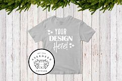 Christmas Grey T-shirt Mock Up Style 1 Product Image 1