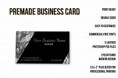 Stylish Black and Silver Business Card Template Product Image 2