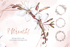 Blushing Bride Watercolor Clipart Floral Collection Product Image 3