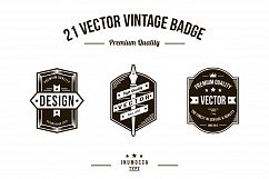 21 Vintage Badges (CLEAR &amp; CRACK) Product Image 1