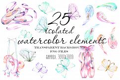 Ballet watercolor clip art Product Image 5