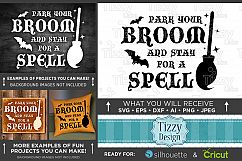 Park Your Broom and Stay a Spell Svg File - 4027 Product Image 1