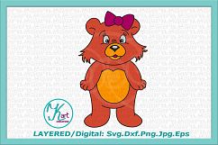 bear svg, cute bear svg, cute bear clipart, bear boy girl Product Image 5