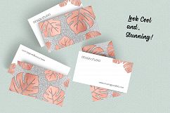 Rose Gold Foil Marble Business Card Product Image 5