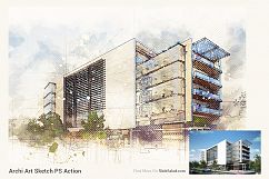 Archi Art Sketch Photoshop Action V2 Product Image 2