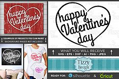 Happy Valentines Day Sign SVG - Valentines Day SVG - 1512 Product Image 1