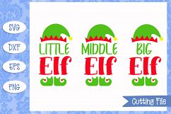 Little Middle and Big Elf SVG Cut Files Product Image 1