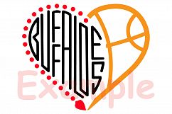Buffaloes Sport Heart SVG School Spirit football 972s Product Image 3