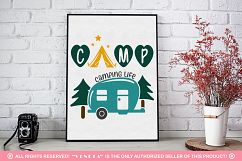 Camping | BUNDLE - 11 Designs | SVG, DXF, EPS, PNG Cut Files Product Image 6