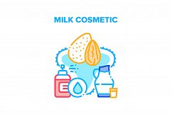 Milk Cosmetic Vector Concept Color Illustration Product Image 1