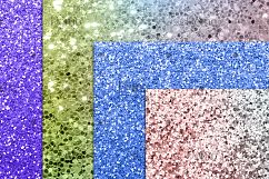 16 Magical Fairy Tale Unicorn Mermaid Glitter Digital Papers Product Image 3