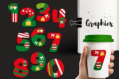 Christmas Numbers Graphics Clip Art Product Image 3