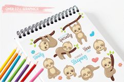 Sleepy sloth graphics and illustrations Product Image 3