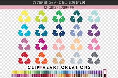 Recycling Icon Clip Art - 100 Clip Art Graphics Product Image 1