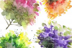 Watercolor Tree Clipart Wood Forest Spring Autumn Wedding Product Image 3