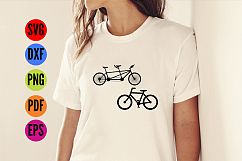 Tandem Bike and Single Bike  SVG Cutting File  Product Image 4