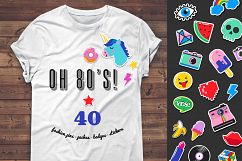 Pop Art 80&#039;s patches and stickers Product Image 5