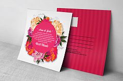 Elegant Wedding Invitation Postcard Product Image 3