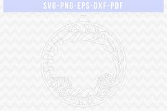 Christmas SVG Cut File, Ornament Papercut, PNG, PDF, DXF Product Image 2