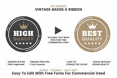 36 VINTAGE BADGE &amp; RIBBON Vol.4 Product Image 4
