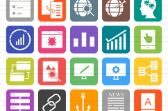 150 SEO &amp; Development Filled Round Corner Icons Product Image 2