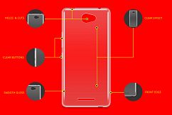 BQ U LITE TPU Clear Case Mockup Back View Product Image 4