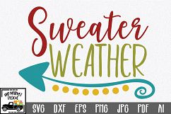 Sweater Weather SVG - Fall SVG Cut File - DXF EPS PNG JPG Product Image 1
