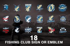 18 Fishing club icon or emblem Product Image 1