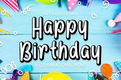 Happy Birthday Font Product Image 1
