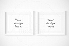 Set x2 white frame with matt mockup Product Image 2