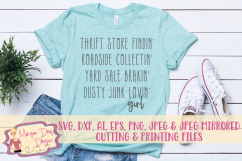 Dusty Junk Lovin' Girl SVG, DXF, AI, EPS, PNG, JPEG Product Image 1