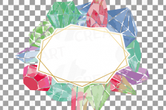 Watercolor Crystals and Gemstones clip art collection, 19 watercolor crystal pack. Eps, png, svg, vector illustrator &amp; corel files included Product Image 6