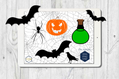 Halloween Set SVG PNG DXF Spider Bats Skull Potion Witch Product Image 3