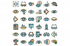 Eyes icons set vector flat Product Image 1