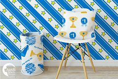 Cheerleader in Blue patterns,Cheerleader blue papers AMB-887 Product Image 4