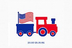 4 of july boy train svg, train svg, Fourth of July SVG, 4th of July Svg, Patriotic SVG, America Svg, Cricut, Silhouette Cut File, svg dxf Product Image 1