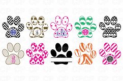Paw Print Bundle SVG Cut Files, Paw Clipart Product Image 1