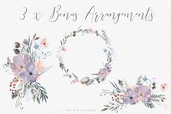 Watercolor Floral Clipart - Hazy Fields Product Image 4