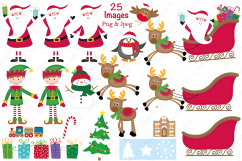 Christmas clipart, Christmas graphics &amp; illustrations, Santa Product Image 2