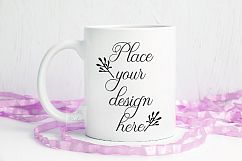 Mockup mug template white ceramic coffee cup psd mock up 11oz mock ups nursery spring easter mockups Product Image 2