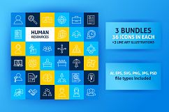Human Resources Line Art Icons Product Image 1