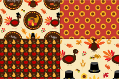 Seamless Thanksgiving Patterns Product Image 3